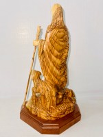 Olive Wood Good Shepherd Figure - Image 2