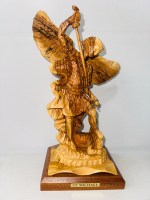 Saint Michael Olive Wood Figure